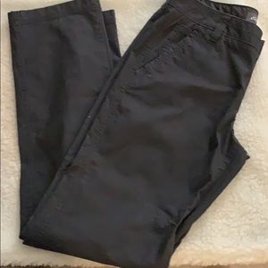 Eddie Bauer slacks in dark gray.